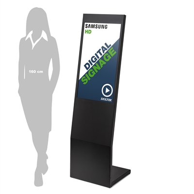 L-Stand Digitales Schild mit 32" Bildschirm - Schwarz