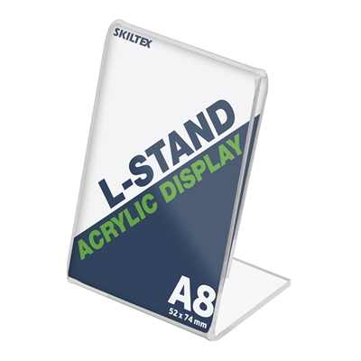L-Ständer Hochformat Acryl A8 Aufsteller