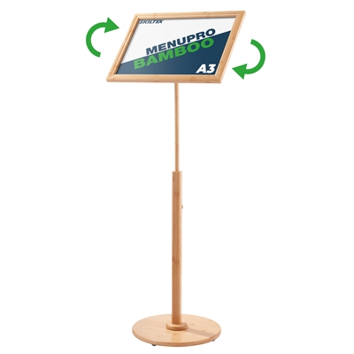 MenuPro Bambus Infoständer - A3