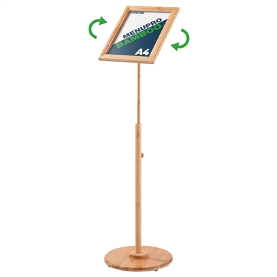 MenuPro Bambus Infoständer - A4