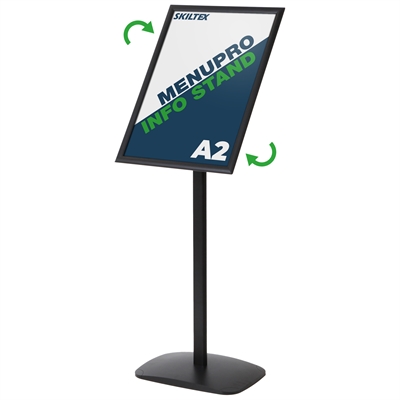 MenuPro Schwarz Infoständer – A2