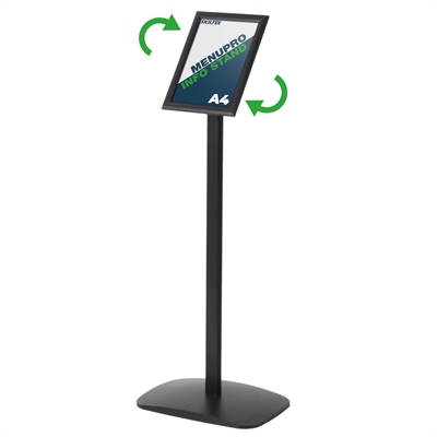 MenuPro Schwarz Infoständer - A4