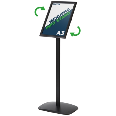 MenuPro Schwarz Infoständer - A3