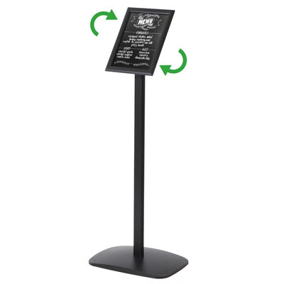 Menupro Schwarz Infoständer mit Kreidetafel - A4