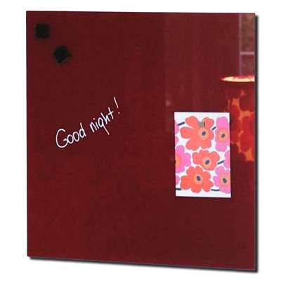 NAGA Nord Glas Magnettafel – Rot 45x45 cm