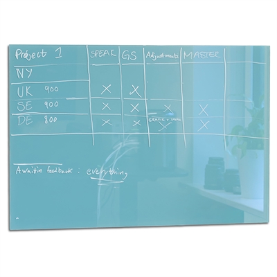 NAGA Nord Magnettafel Glas – Hellblau 60x40 cm