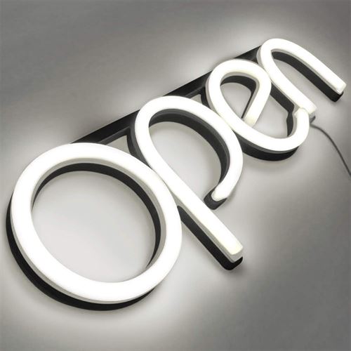 "OPEN" LED Neonschild - Weiß