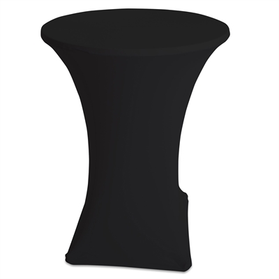 Runder Stehtisch / Klapptisch - Inkl. schwarzem Stoffbezug
