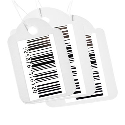Hängetags mit Schnur - Packung mit 1000 Stück