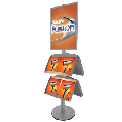 ProStand 11 - Doppelseitiges Info Display mit Stahlfächern