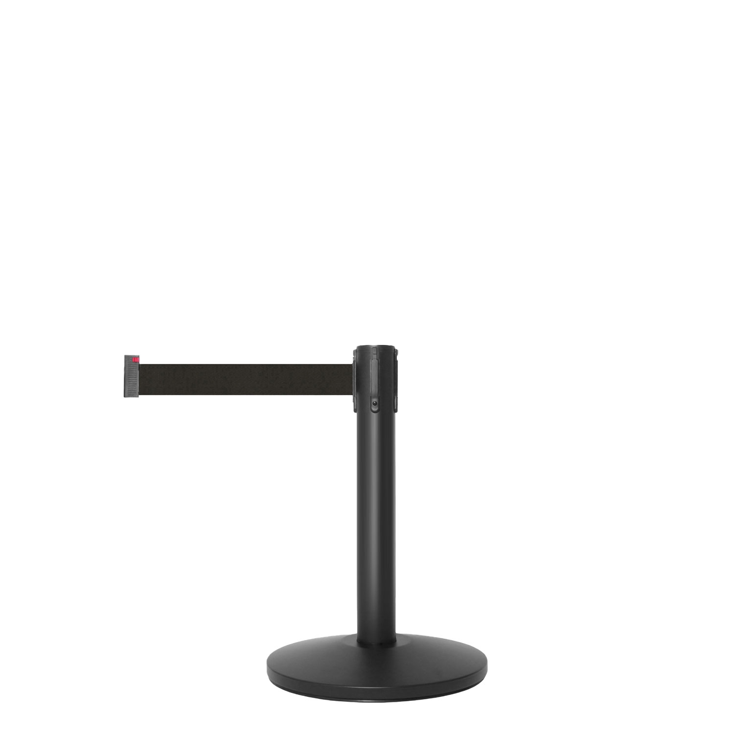 QueueMax Mini Absperrständer schwarz mit Gurtband