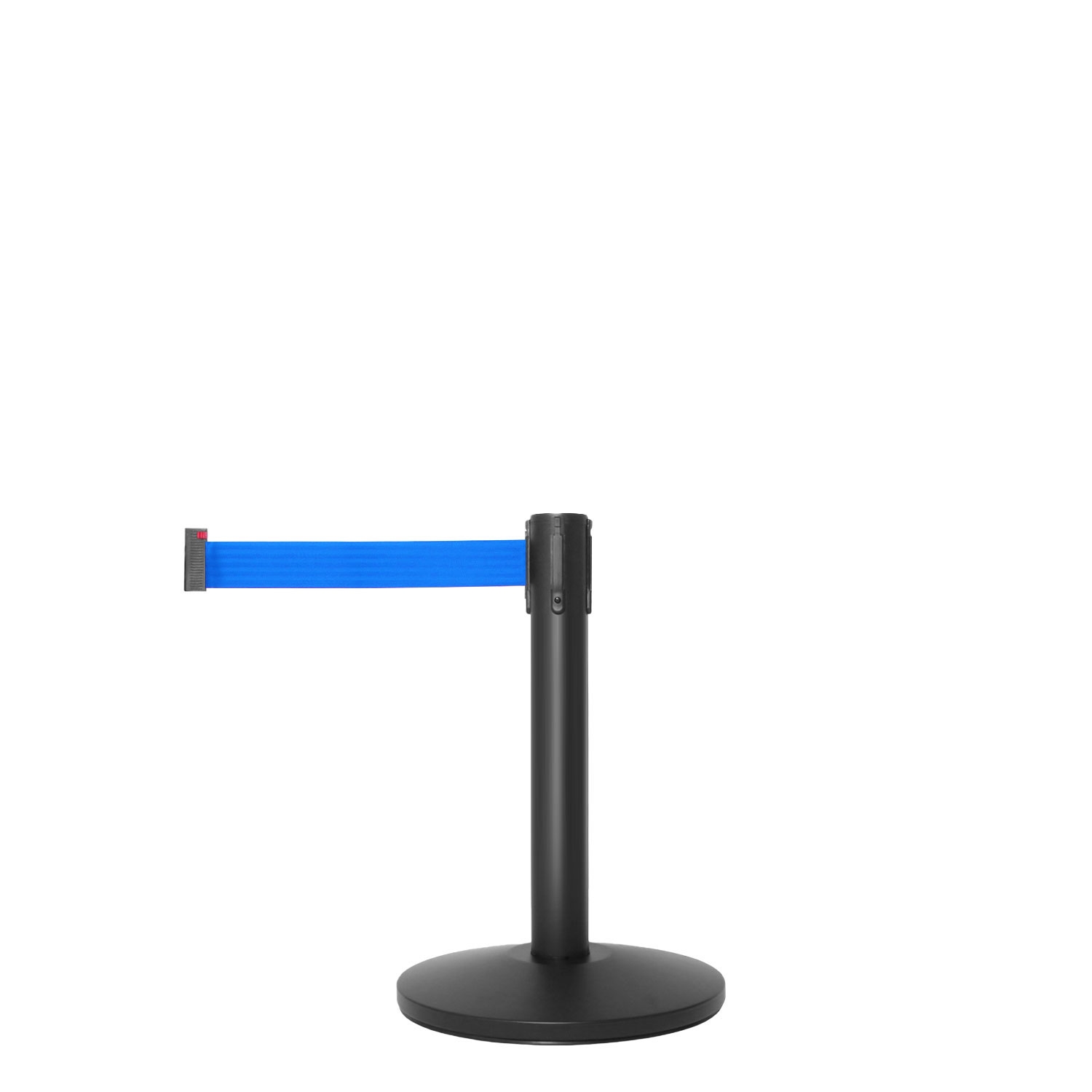 QueueMax Mini Absperrständer schwarz - Blau Gurtband
