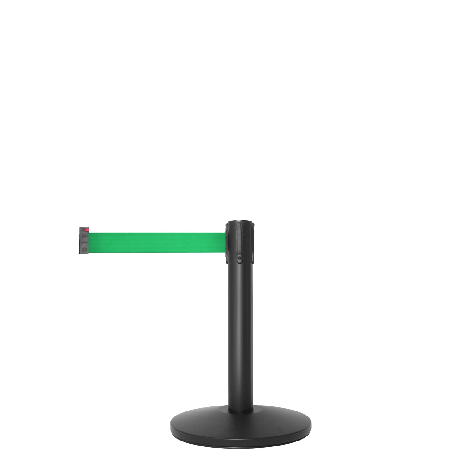 QueueMax Mini Absperrständer schwarz - Grün Gurtband