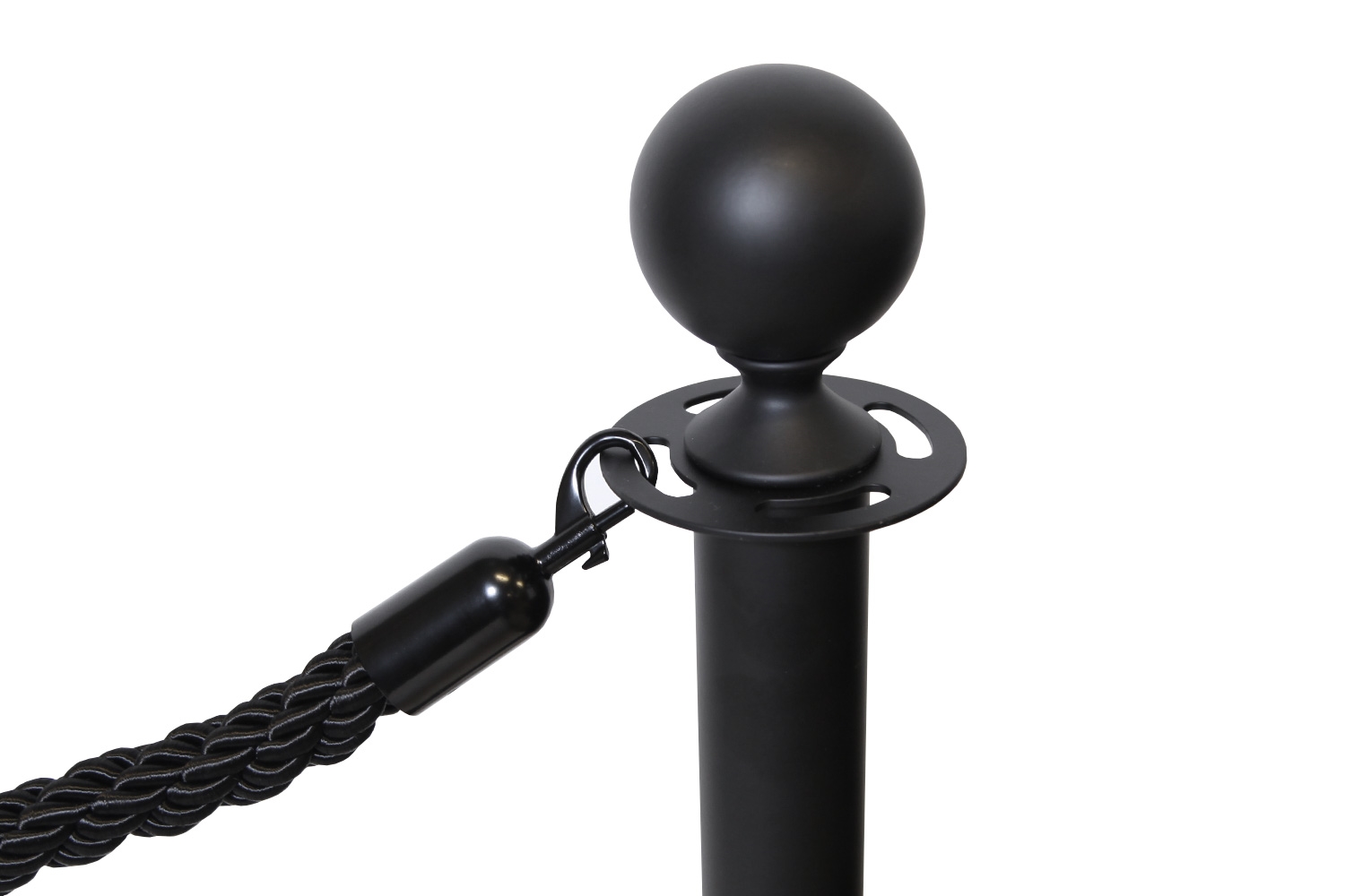 Produktbild von 2 Schwarze Samt-Absperrseile Mit Goldenen Haken – 90 Cm, Für Events, VIP-Bereiche & Oscar-Party