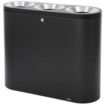 SKILTEX Trio Mülltrennsystem - 3x39L - Silber