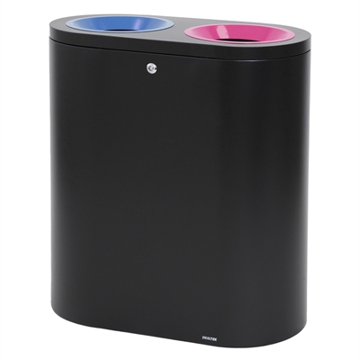 SKILTEX Twin Mülltrennsystem - 2x50L - Blau & Magenta