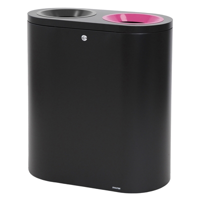 SKILTEX Twin Mülltrennsystem - 2x50L - Schwarz & Magenta