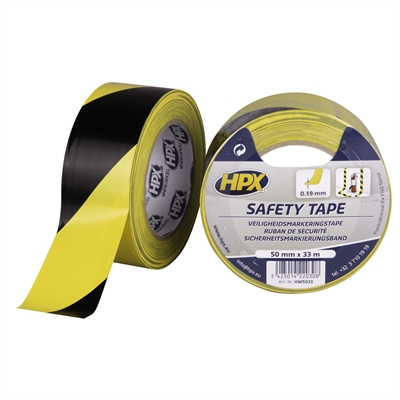 Warnklebeband - Gelb / Schwarz - 50mm x 33m