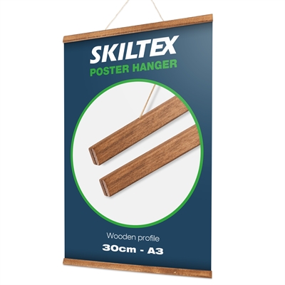 Magnetische Posterleiste aus Holz mit Aufhängeschnur - 30 cm