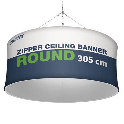 Zipper Deckenbanner Rund- Ø 305 cm - Inkl. Druck