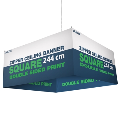 Zipper Deckenbanner Square - 244cm - Inkl. Druck auf beiden Seiten