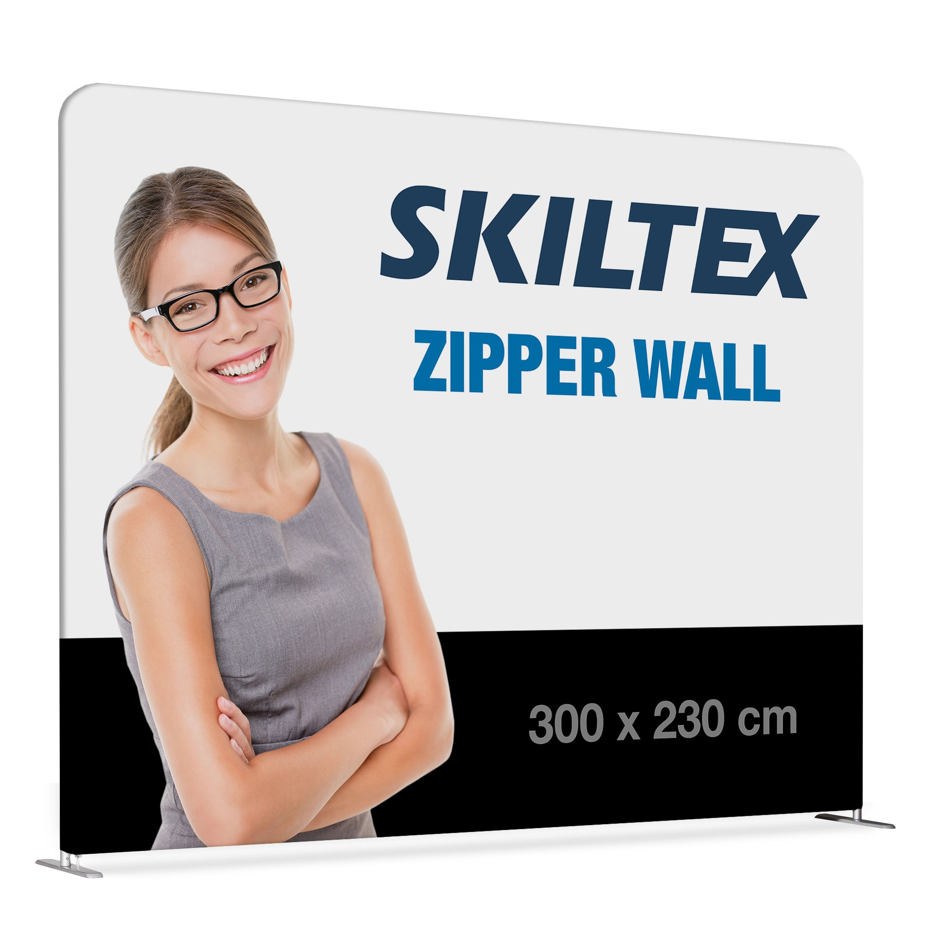 Zipper Wall Straight - 300x230 - Inkl. Druck