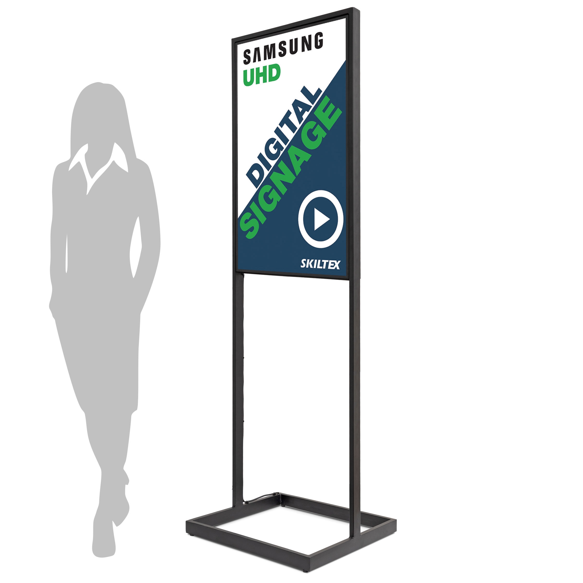 Sky Totem Digitale Infostele mit 43"-Bildschirm - Schwarz