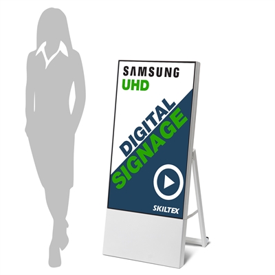 Smart-Line Digitaler Kundenstopper mit 43" Display - Weiß