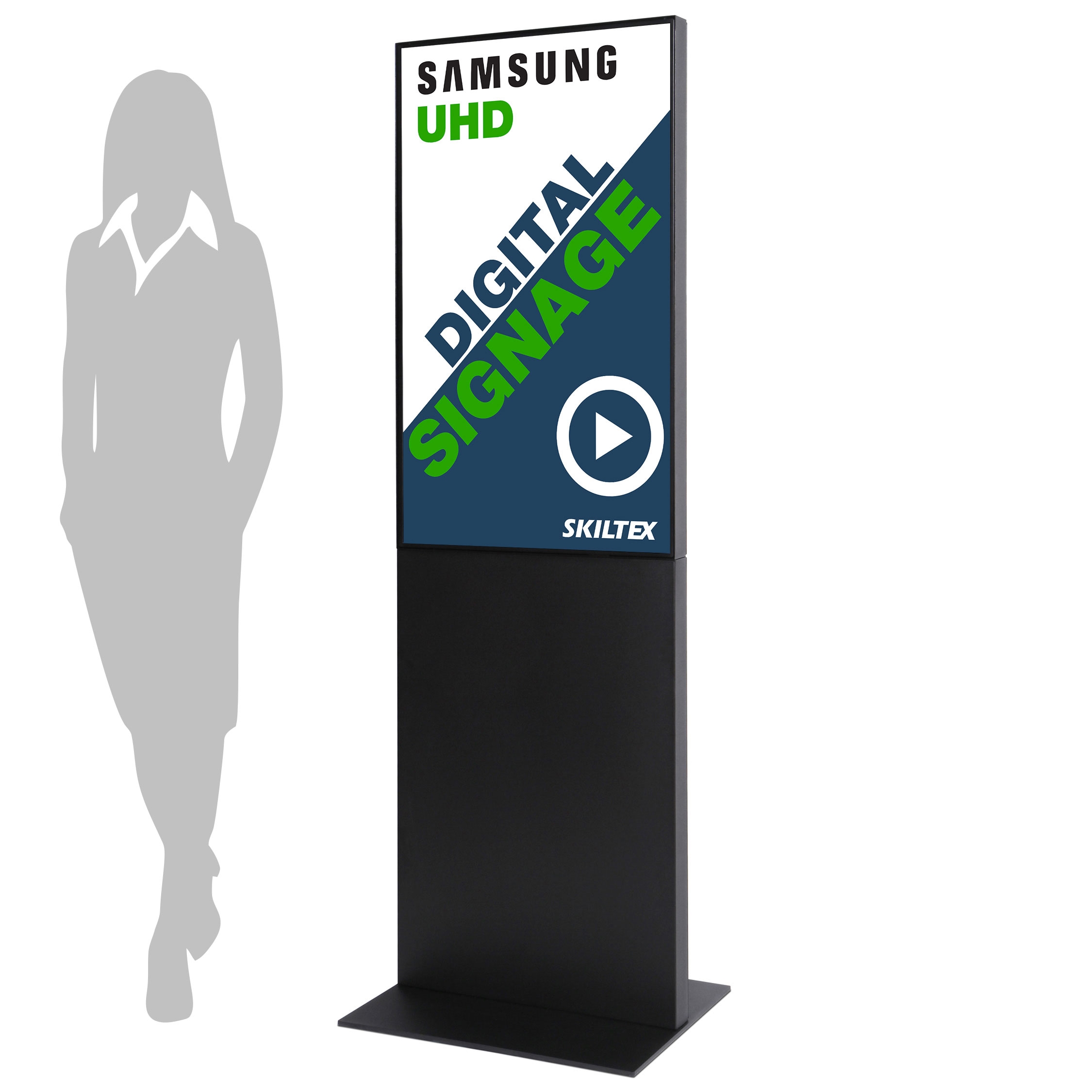 Smart-Line Totem Digitale Infostele mit 43" Display - Schwarz