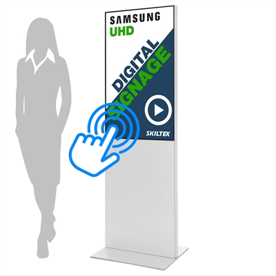 Smart-Line Totem Digitale Infostele mit 43" Touchscreen Display - Weiß