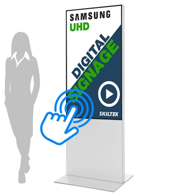 Smart-Line Totem Digitale Infostele mit 55" Touchscreen Display - Weiß