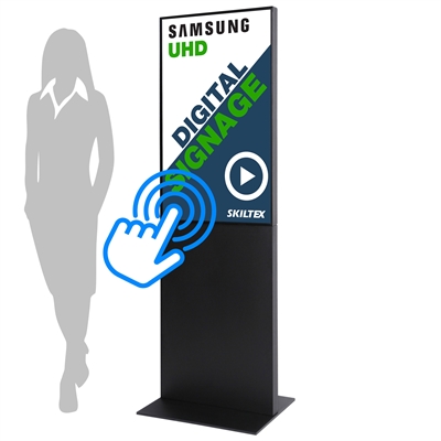 Smart-Line Totem Digitale Infostele mit 43" Touchscreen Display - Schwarz