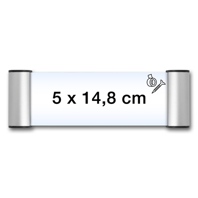Snap Türschild / Wandschild mit Schraublöchern und doppelseitigem Klebeband - 5 x 14,8 cm