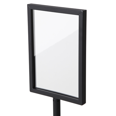 Schwarzer Plakatrahmen für Museo-Absperrpfosten - A4