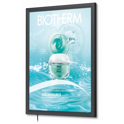 Schwarze LED-Klapprahmen mit Licht für den Außenbereich - A1