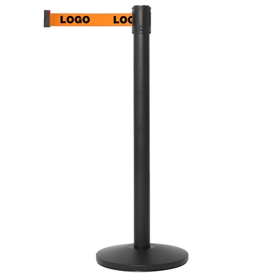 Absperrständer schwarz - Orange Gurtband inkl. Druck