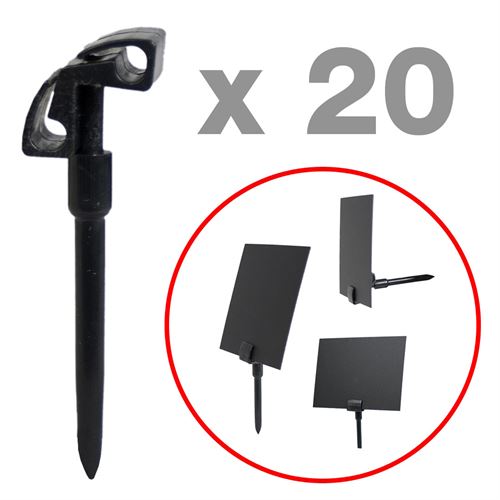 Spießhalter für Mini Kreidetafel Tags - Paket mit 20 Stück