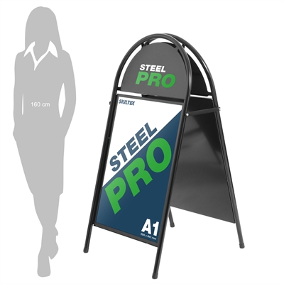 SteelPro Schwarz Kundenstopper - A1