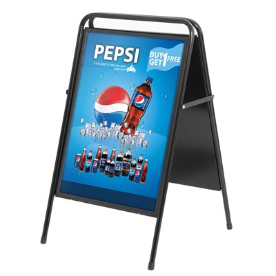 SteelSign Schwarz Plakatständer