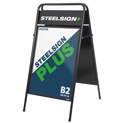 SteelSign PLUS Schwarz Kundenstopper