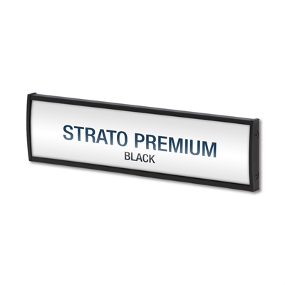 Strato Schwarz Premium Büroschild - 56x210 mm