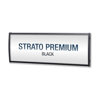 Strato Schwarz Premium Büroschild - 78x210 mm