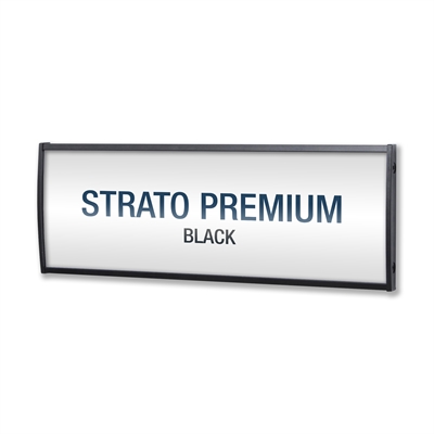 Strato Schwarz Premium Büroschild - 78x210 mm