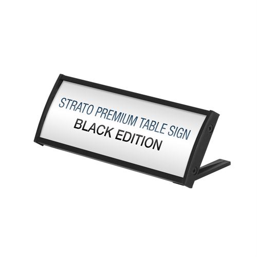 Strato Premium Tischnamensschilder Schwarz – 56x150mm
