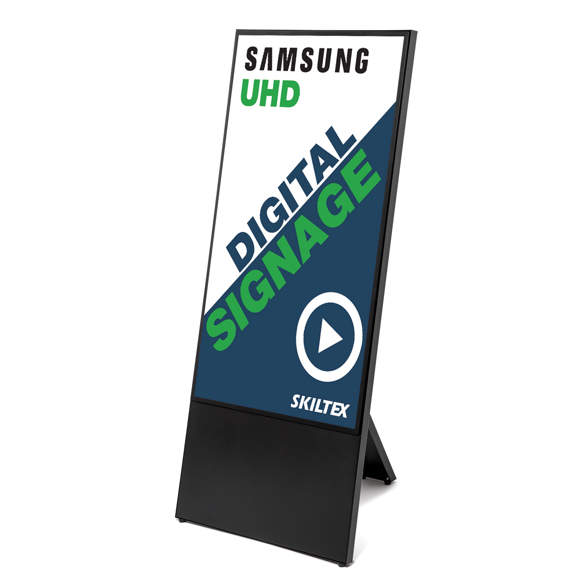 Stream-Line Digitaler Kundenstopper mit 43" Display - Schwarz