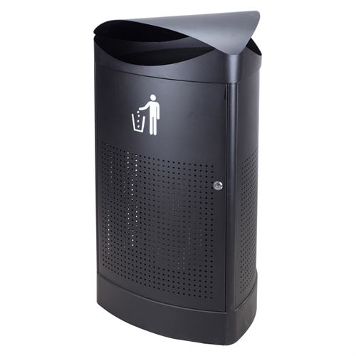 Stylish Schwarz Abfallbehälter Aussen – 60 Liter