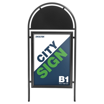 Topschild für City Sign Kundenstopper - Schwarz - 70x100 cm