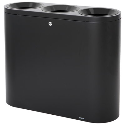 SKILTEX Trio Mülltrennsystem - 3x39L - Schwarz
