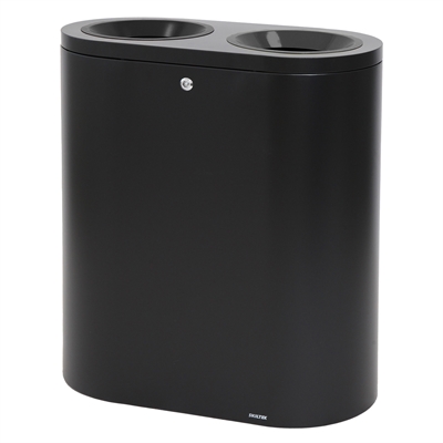 SKILTEX Twin Mülltrennsystem - 2x50L - Schwarz