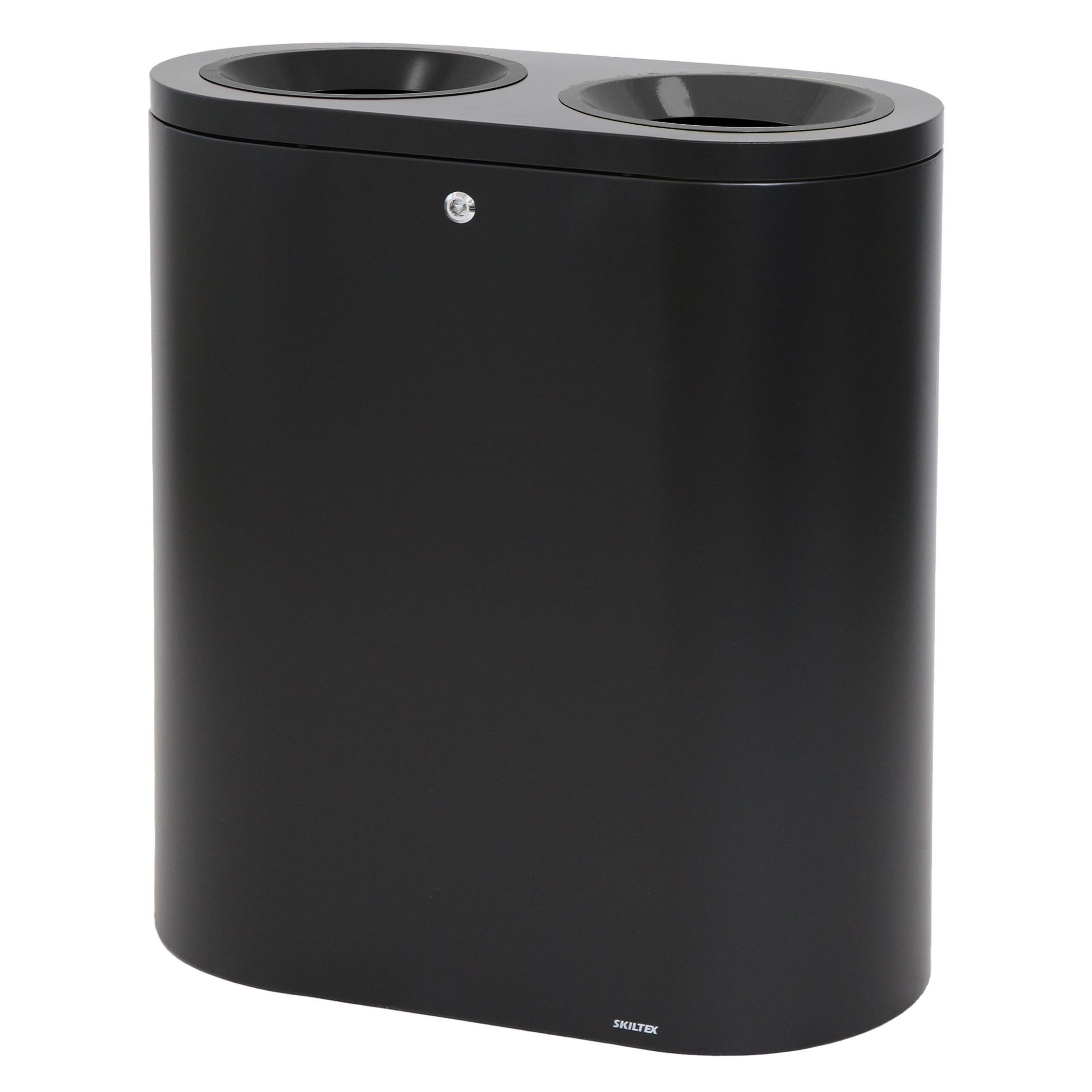 SKILTEX Twin Mülltrennsystem - 2x50L - Schwarz